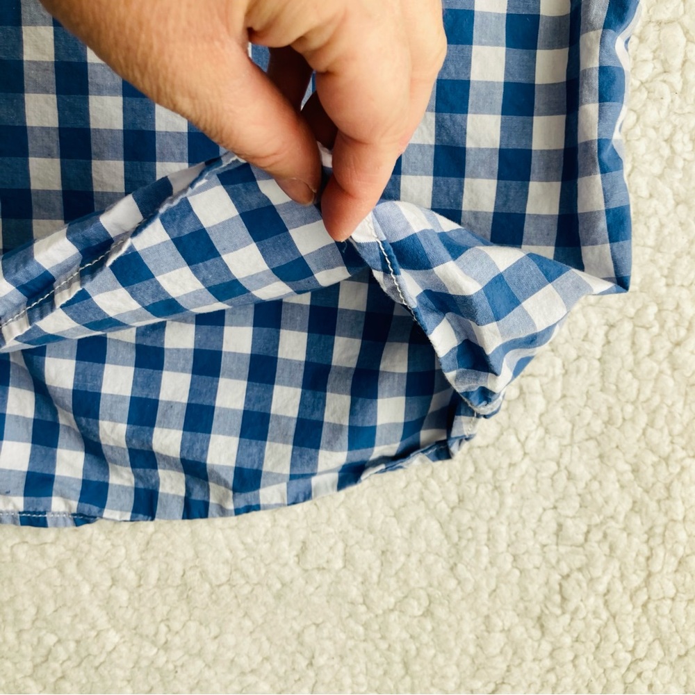 Sonoma Men's blue and white checked collared button down shirt, Sz XL - Picture 14 of 14